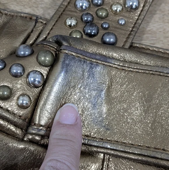 BETSEY JOHNSON VINTAGE Studded Bronze Bag - Picture 11 of 17